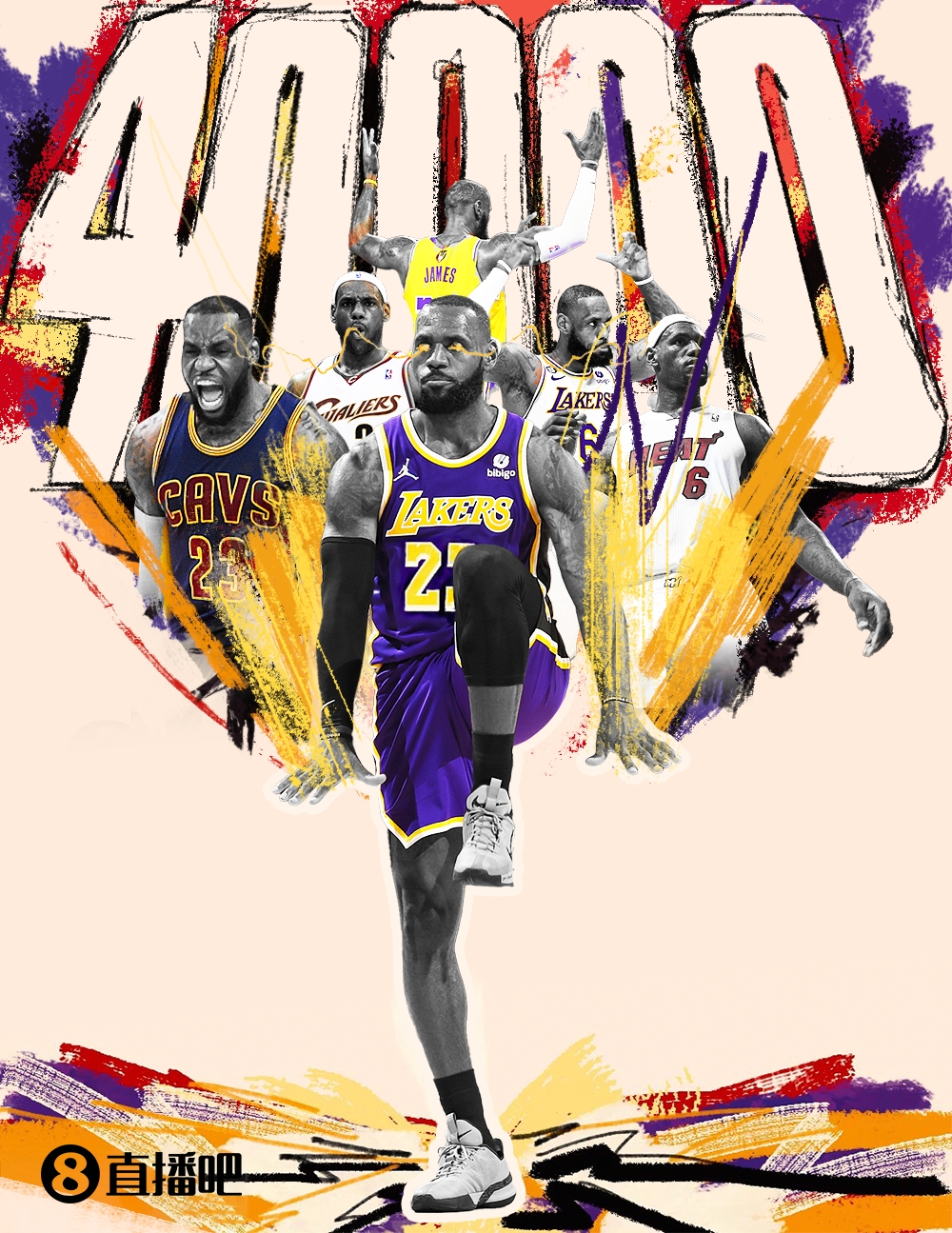 去年今日:詹姆斯生涯總得分突破40000分 NBA歷史首人